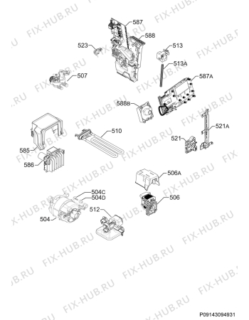 Схема №4 L6FBXLWASH с изображением Микромодуль для стиралки Aeg 973914915012004